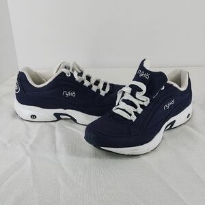 Ryka Blue and White Athletic Shoes with Breathable Fabric